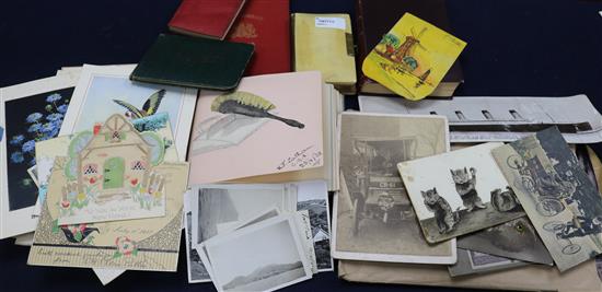 A small collection of family-related ephemera, Edwardian and later,